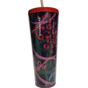 Starbucks Red And Green Summer Acrylic Cold Cup 24 Oz.